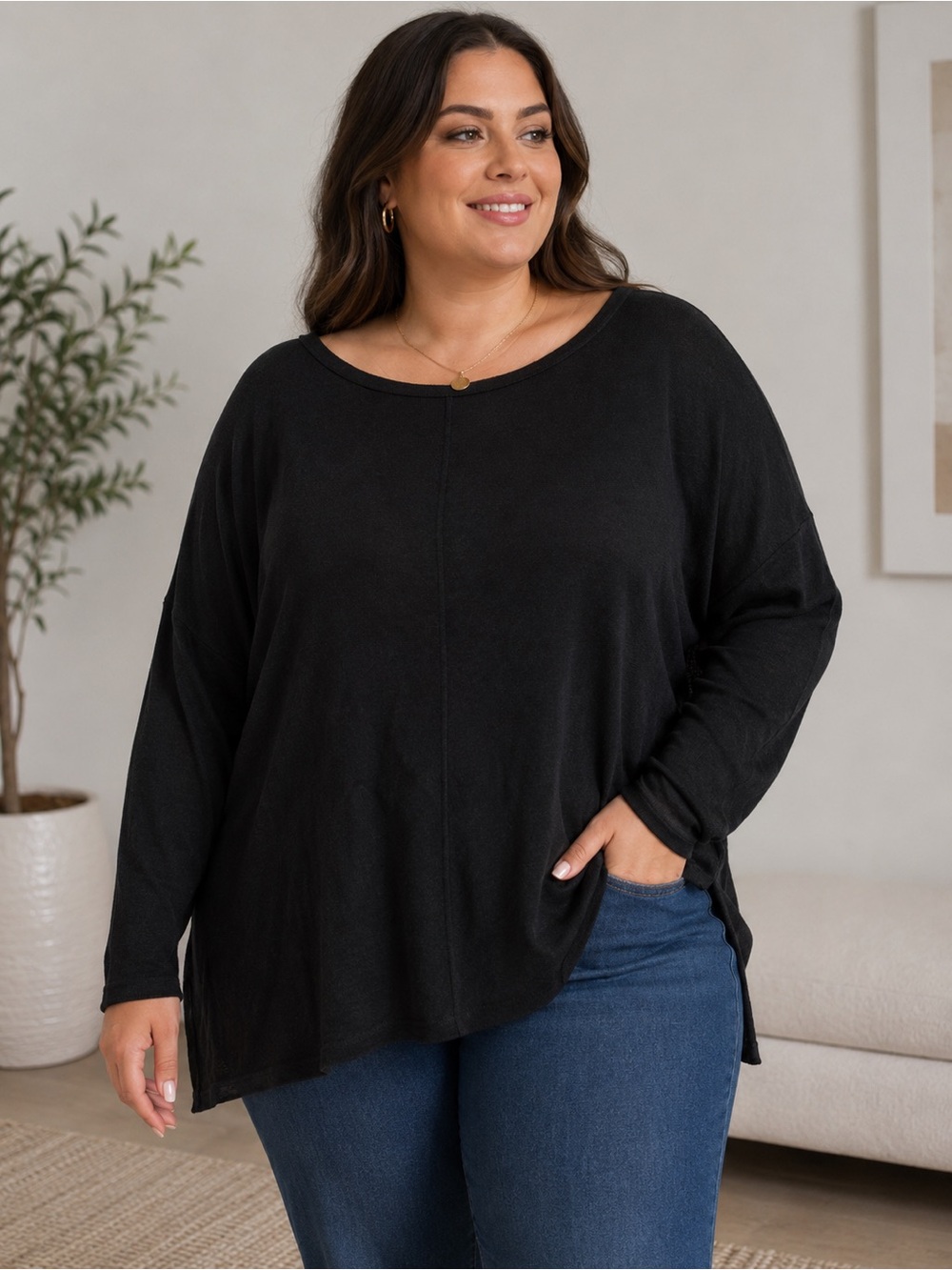 Style & Co Plus Sweater 3X Round Neck Stretch NEW #G710